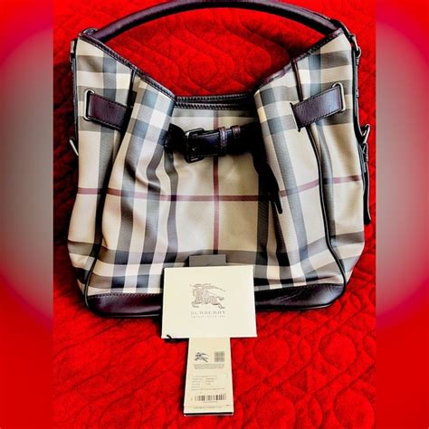 BURBERRY Smoked Check Medium Walden Belted 